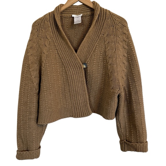 Chloe Sweaters - Chloé  Brown Cable Knit Cardigan Sweater – Women’s Size Med